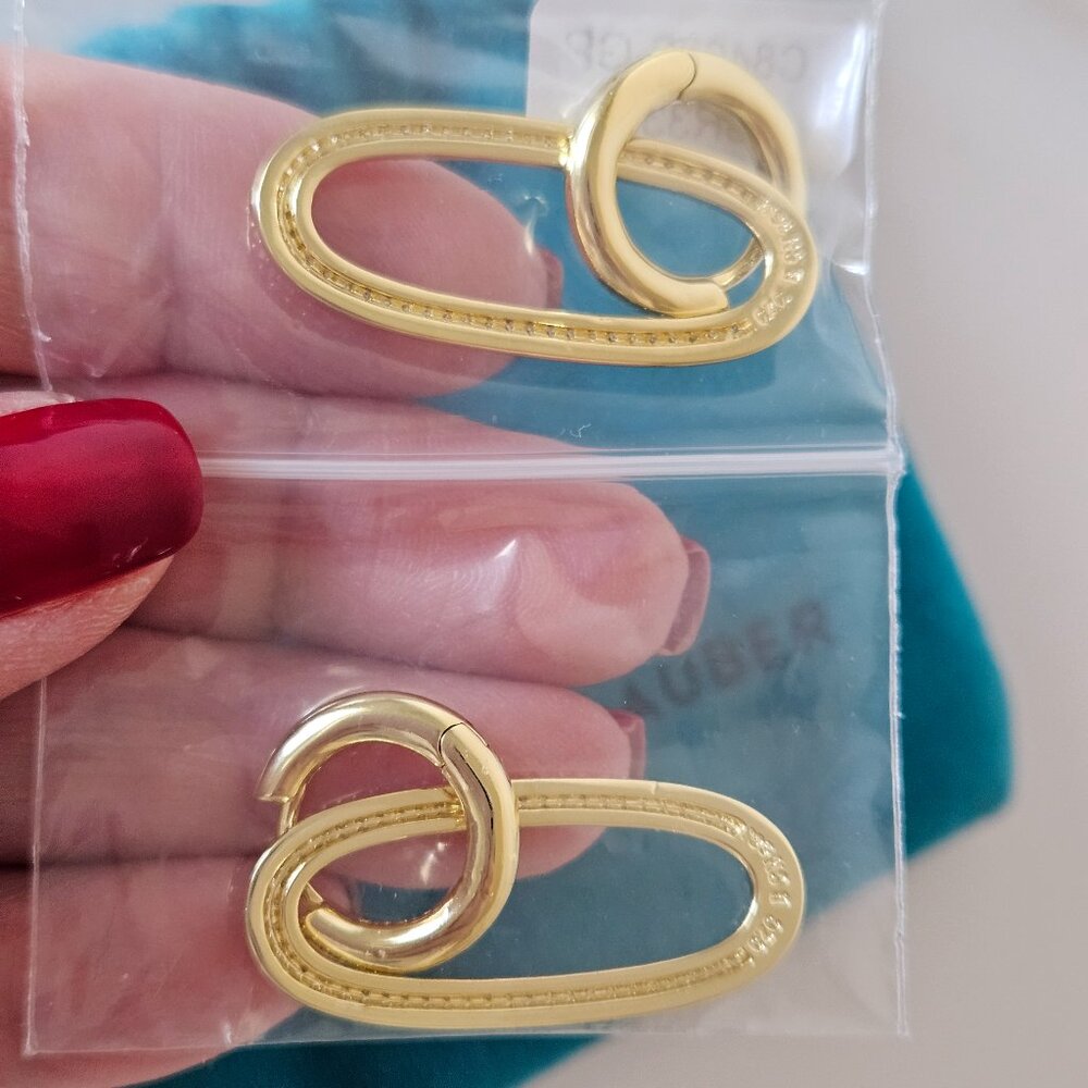 [NWOT] Rachel Glauber Lustrous Elegance Oval Drop Earrings - Picture 8 of 9